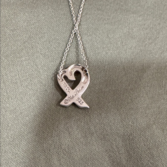 Tiffany & Co. Silver Paloma Picasso Loving Heart Necklace - Picture 3 of 9